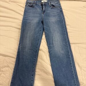 Stylish Blue Straight Leg Women's Jeans